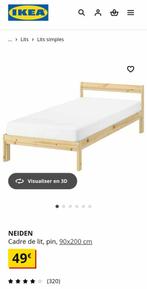 IKEA NEIDEN bed in goede staat met lattenbodem zonder matras, Ophalen