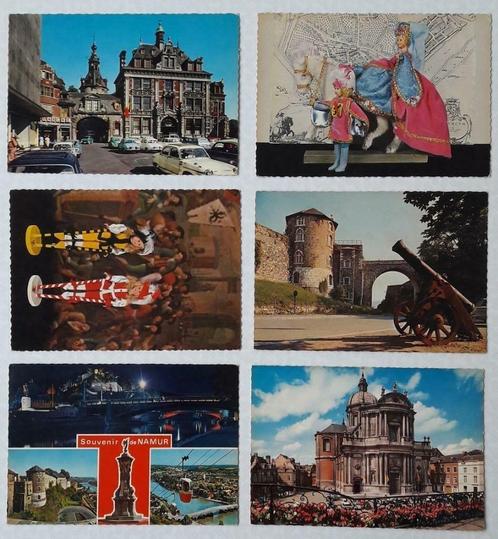 Lot de 6 cartes postales anciennes Namur années 60, Verzamelen, Postkaarten | België, Ongelopen, Namen, 1960 tot 1980, Ophalen of Verzenden