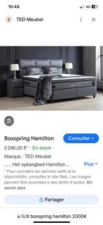 Lit boxspring 180x200 (1an), Maison & Meubles, Comme neuf
