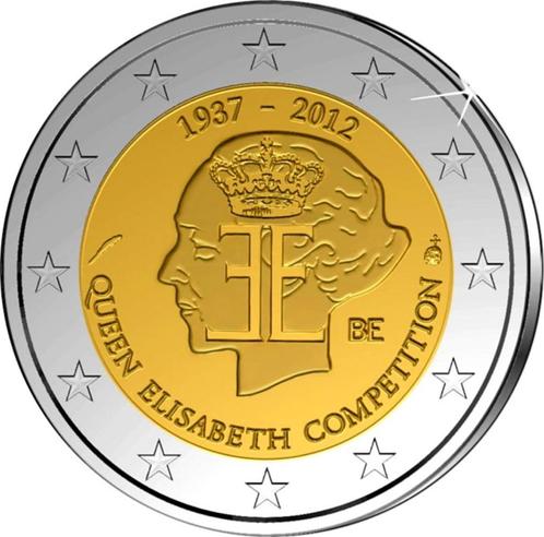 2 euro Belgie 2012 - Kon. Elisabeth Concours (UNC), Postzegels en Munten, Munten | Europa | Euromunten, Losse munt, 2 euro, België