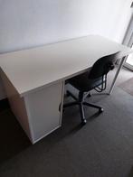 Bureau wit Ikea Lagkapten Alex, Huis en Inrichting, Bureaus, Ophalen, Zo goed als nieuw, Bureau