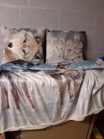 PLAID EN 2 BIJPASSENDE KUSSENS, Huis en Inrichting, Ophalen, Zo goed als nieuw, Rechthoekig