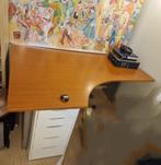Grote verstelbare bureautafel en ladeblok, Huis en Inrichting, Ophalen, Elektrisch, Zo goed als nieuw, Bureau