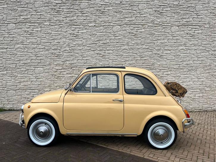 Fiat 500 Oldtimer 0.5 L 1972 Geel Giallo Tahiti, Auto's, Fiat, Particulier, Benzine, Coupé, 2 deurs, Handgeschakeld, Overige kleuren