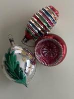 3 antieke glazen vintage kerstballen uit de jaren '60, Diversen, Ophalen, Zo goed als nieuw