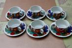 Boch Villeroy Acapulco vintage koffiekopjes en schotels, Ophalen of Verzenden