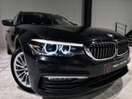 BMW 5 Serie 518 520dAS 163CV BAUTO H&K NAVi CUiR CRUiSE CLiM, Autos, Cuir, Argent ou Gris, Euro 6, Noir