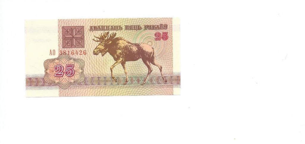 Belarus, 25 Rublei 1992, UNC., Enlèvement ou Envoi, Autres pays, Billets en vrac