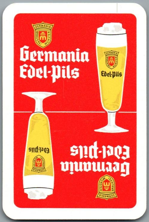speelkaart - LK12360 - Germania pils, Verzamelen, Speelkaarten, Jokers en Kwartetten, Zo goed als nieuw, Speelkaart(en), Verzenden