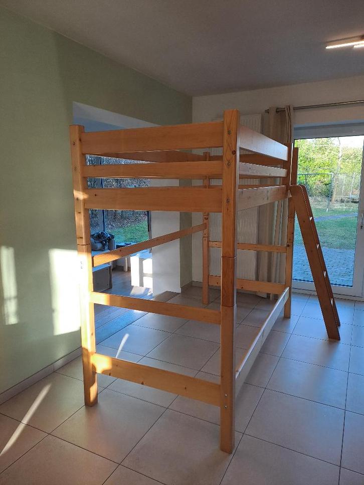 Flexa houten hoogslaper, Huis en Inrichting, Slaapkamer | Stapelbedden en Hoogslapers, Gebruikt, Hoogslaper, 100 cm, 210 cm, Eenpersoons