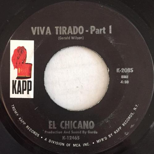 El Chicano ‎– Viva Tirado "Popcorn Latino", CD & DVD, Vinyles Singles, Comme neuf, Single, Latino et Salsa, 7 pouces, Enlèvement ou Envoi