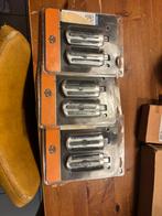 3x Chrome and rubber footpegs large, Motoren