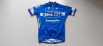 Fietstrui blauw Quick-Step L korte mouwen, Fietsen en Brommers, Ophalen of Verzenden, Zo goed als nieuw, L