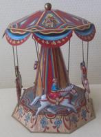 Paardjesmolen in Blik  "Tin house carrousel" JW Wagner, Ophalen of Verzenden, Gebruikt, Overige, Overige merken