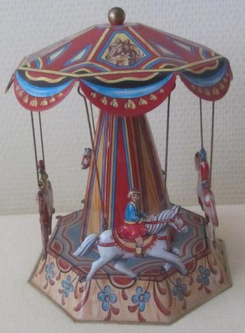 Paardjesmolen in Blik  "Tin house carrousel" JW Wagner beschikbaar voor biedingen