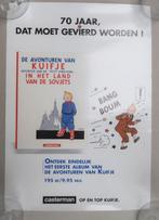 Affiche - 70 jaar Kuifje - Hergé - Casterman - 1998, Verzenden, Kuifje, Zo goed als nieuw, Plaatje, Poster of Sticker
