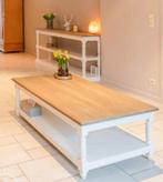 Salontafel + bijpassende wandtafel in landelijke stijl, Huis en Inrichting, Tafels | Salontafels, Ophalen, Gebruikt, Rechthoekig