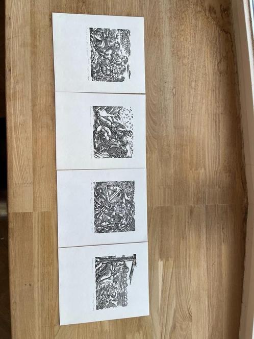 Vier grafieken "de vier seizoenen" van Voigt, Boeken, Kunst en Cultuur | Beeldend, Zo goed als nieuw, Grafische vormgeving, Ophalen of Verzenden