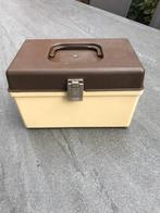 vintage naaidoos - beige met bruin deksel jaren'60/15x25x15, Ophalen of Verzenden