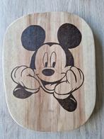 Teak schotel met Mickey (handgemaakt) NIEUW, Verzamelen, Disney, Ophalen of Verzenden, Mickey Mouse, Nieuw, Servies