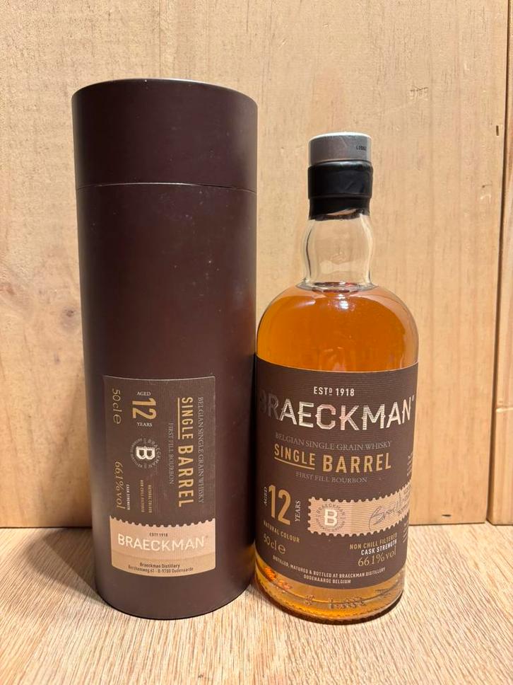 Braeckman whisky - Cask 83 - Vintage 2007 - topper, Collections, Vins, Comme neuf, Enlèvement