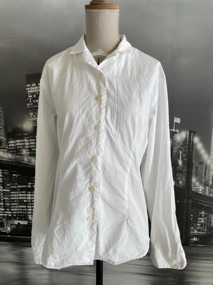 prachtige witte blouse Benetton - M, Kleding | Dames, Blouses en Tunieken, Zo goed als nieuw, Maat 38/40 (M), Wit, Verzenden