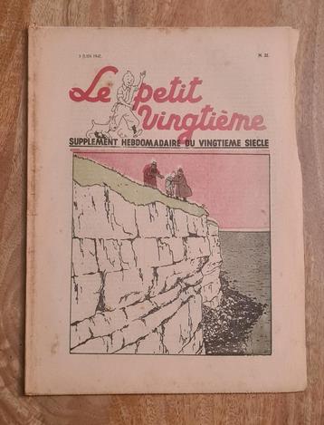 Tintin - petit vingtième - 3 juin 1937 - num 22 disponible aux enchères