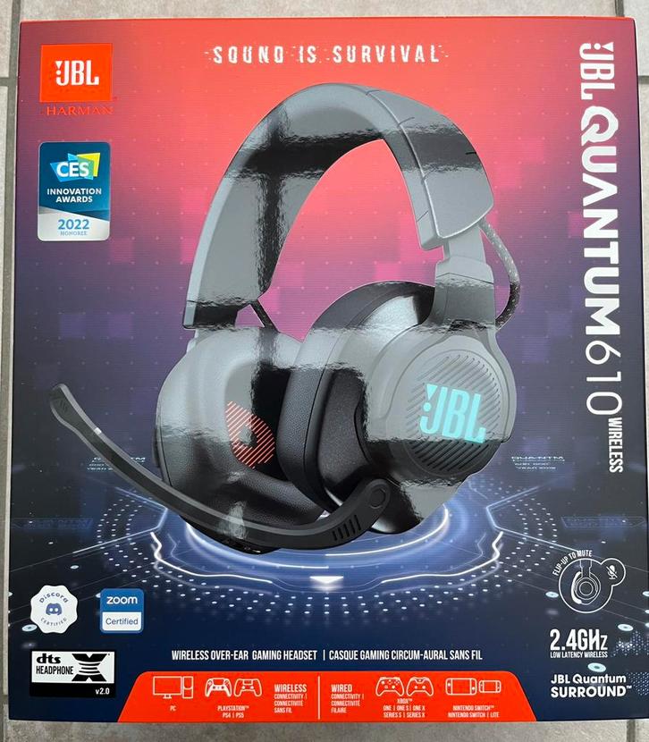 Splinternieuwe JBL Quantum 610 Wireless Gaming Headset Black, Informatique & Logiciels, Casques micro, Neuf, Over-ear, Sans fil