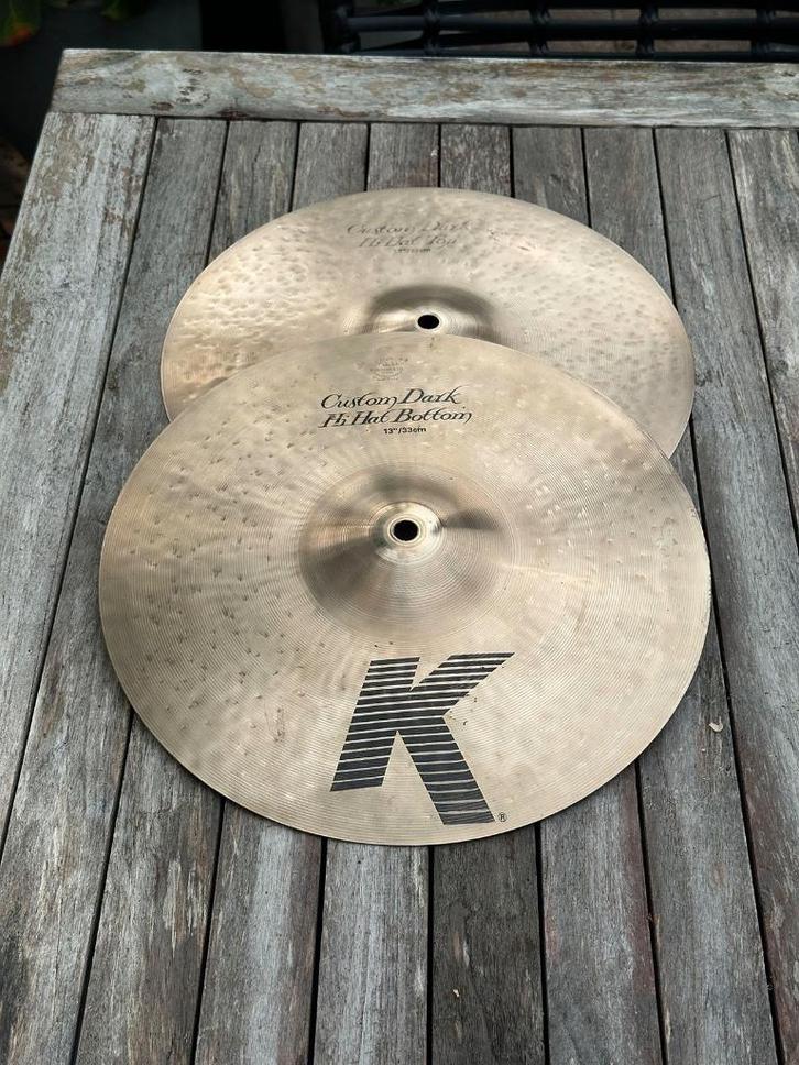 Zildijan K Custom Dark Hi-Hats 13", Muziek en Instrumenten, Drumstellen en Slagwerk, Gebruikt, Overige merken, Ophalen