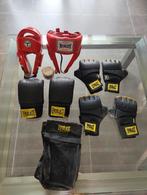 3 paar boxhandschoenen & wrapper Everlast +2xhoofdbeschermer, Ophalen, Zo goed als nieuw