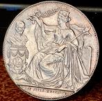 Belgium 2 Francs module 1856 Dubbel O, Zilver, Ophalen of Verzenden, Losse munt, Zilver