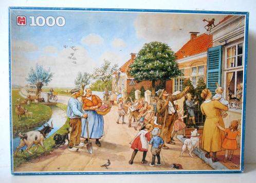 Nostalgische puzzel (Cornelis Jetses) - 1000 st., Hobby en Vrije tijd, Denksport en Puzzels, Gebruikt, Legpuzzel, 500 t/m 1500 stukjes
