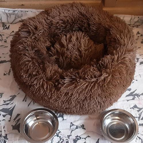 Hondenmandje 50cm +2 GRATIS inox kommetjes, Dieren en Toebehoren, Hondenmanden, Gebruikt, Ophalen of Verzenden