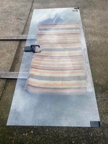 GLAZEN DEUR met slot en scharnieren, Doe-het-zelf en Bouw, Deuren en Vliegenramen, Ophalen, Gebruikt, 80 tot 100 cm, Binnendeur