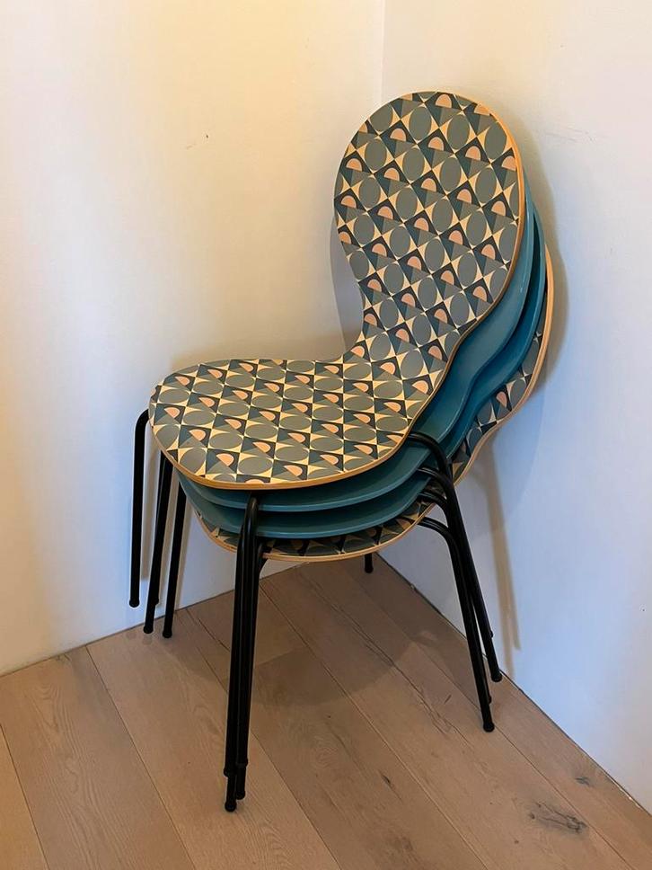 4 eetkamerstoelen, Huis en Inrichting, Stoelen, Gebruikt, Vier, Overige kleuren, Ophalen