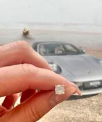 Oorstekers oorbellen zirkonia goud edelstaal Twice As Nice, Bijoux, Sacs & Beauté, Puces ou Clous, Enlèvement ou Envoi, Or, Comme neuf