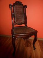 vieille chaise en bois massif antique avec travail dessus, t, Autres matériaux, Brun, Enlèvement, Utilisé