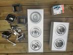 Lirio philips set van twee spots / plafondlampen + 5 inbouw, Metaal of Aluminium, Ophalen of Verzenden, Zo goed als nieuw, Inbouw