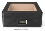 HUMIDOR "NAPOLI" DIGITAAL CARBON FIBER FINISH 40 SIGAREN h03, Verzamelen, Rookartikelen, Aanstekers en Luciferdoosjes, Verzenden