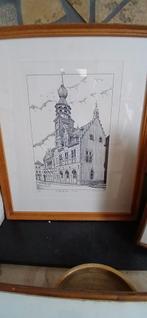 Ancien dessin Hôtel de ville de Binche, Ophalen
