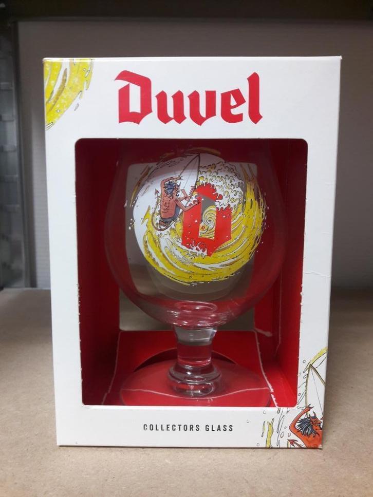 Duvel bierglas Kobe de Keyzer, Verzamelen, Glas en Drinkglazen, Nieuw, Bierglas, Ophalen