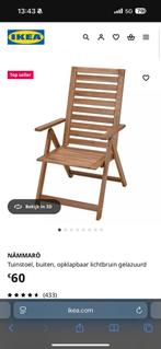 2 nieuwe houten tuinstoelen nammaro ikea, Tuin en Terras, Ophalen, Nieuw, Hout, Verstelbaar