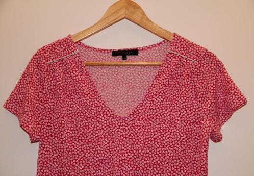 Blouse | Top rose fushia col en V Lola & Liza 36, Kleding | Dames, Topjes, Zo goed als nieuw, Maat 36 (S), Roze, Korte mouw, Ophalen of Verzenden