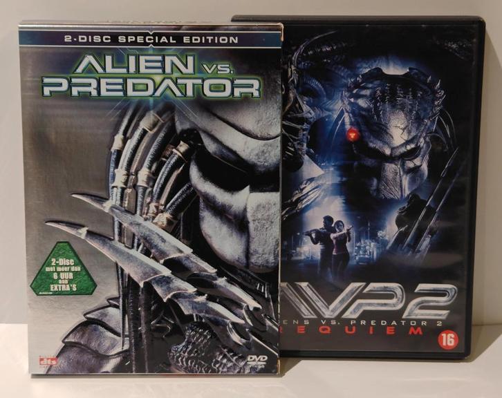 Alien vs Predator + AVP2 DVD Bundel Actie/Sci‑Fi horror cult, Cd's en Dvd's, Dvd's | Horror, Zo goed als nieuw, Monsters, Boxset