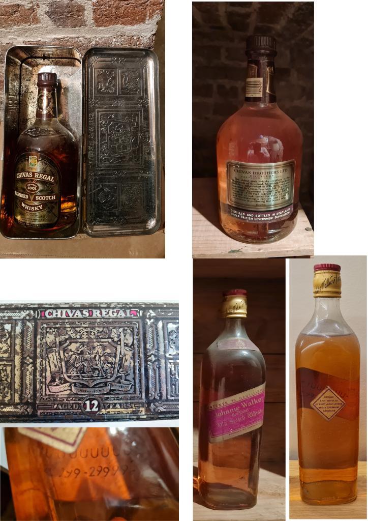 Chivas Regal 12Y + box + Johnnie Walker 1970, Verzamelen, Wijnen, Zo goed als nieuw, Overige typen, Overige gebieden, Vol, Ophalen of Verzenden
