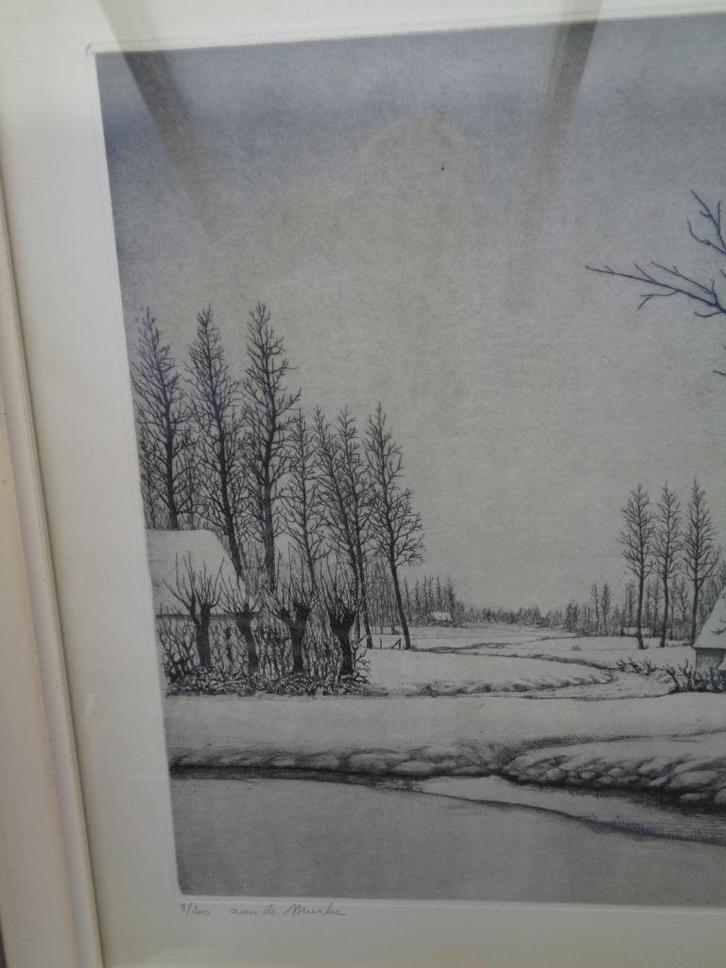 Ets Emiel De Cooman, Antiek en Kunst, Kunst | Etsen en Gravures, Ophalen