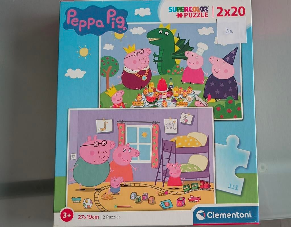 Puzzels Peppa Pig, vanaf 3j, mooie staat, Kinderen en Baby's, Ophalen, 10 tot 50 stukjes, Gebruikt