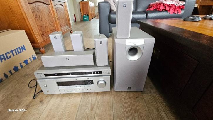 YAMAHA 5.1 Surround Systeem, Audio, Tv en Foto, Stereoketens, Zo goed als nieuw, Cd-speler, Dvd-speler, Tuner of Radio, Speakers