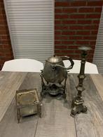 Théière ancienne avec photophore et bougeoir, Antiquités & Art, Enlèvement