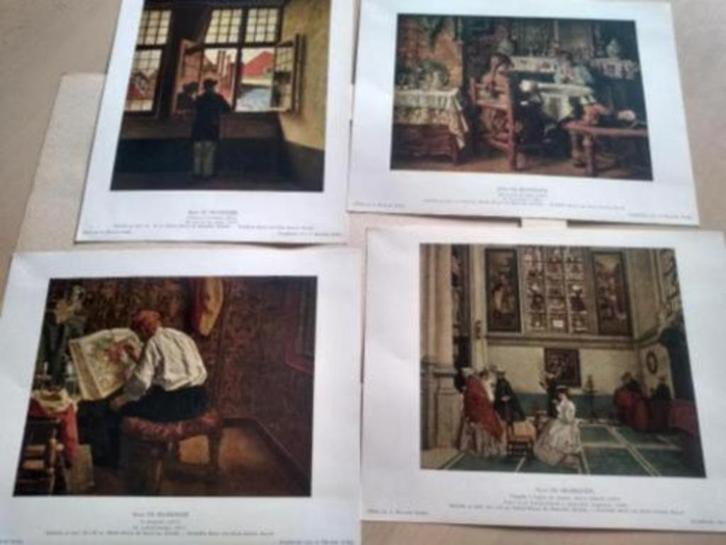 Soubry reproducties Van Dijck(Antoon);Henri De Braeckeleer, Verzamelen, Foto's en Prenten, Zo goed als nieuw, Prent, Overige onderwerpen